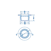 厚寬型凸緣錐形塑料蓋帽 / 塑料堵頭